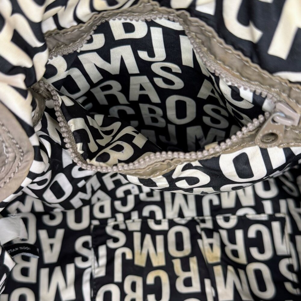 Marc by Marc Jacobs Puffer Tote - Taupe Workwear Bag Nylon Logo Quilted - Picture 10 of 11